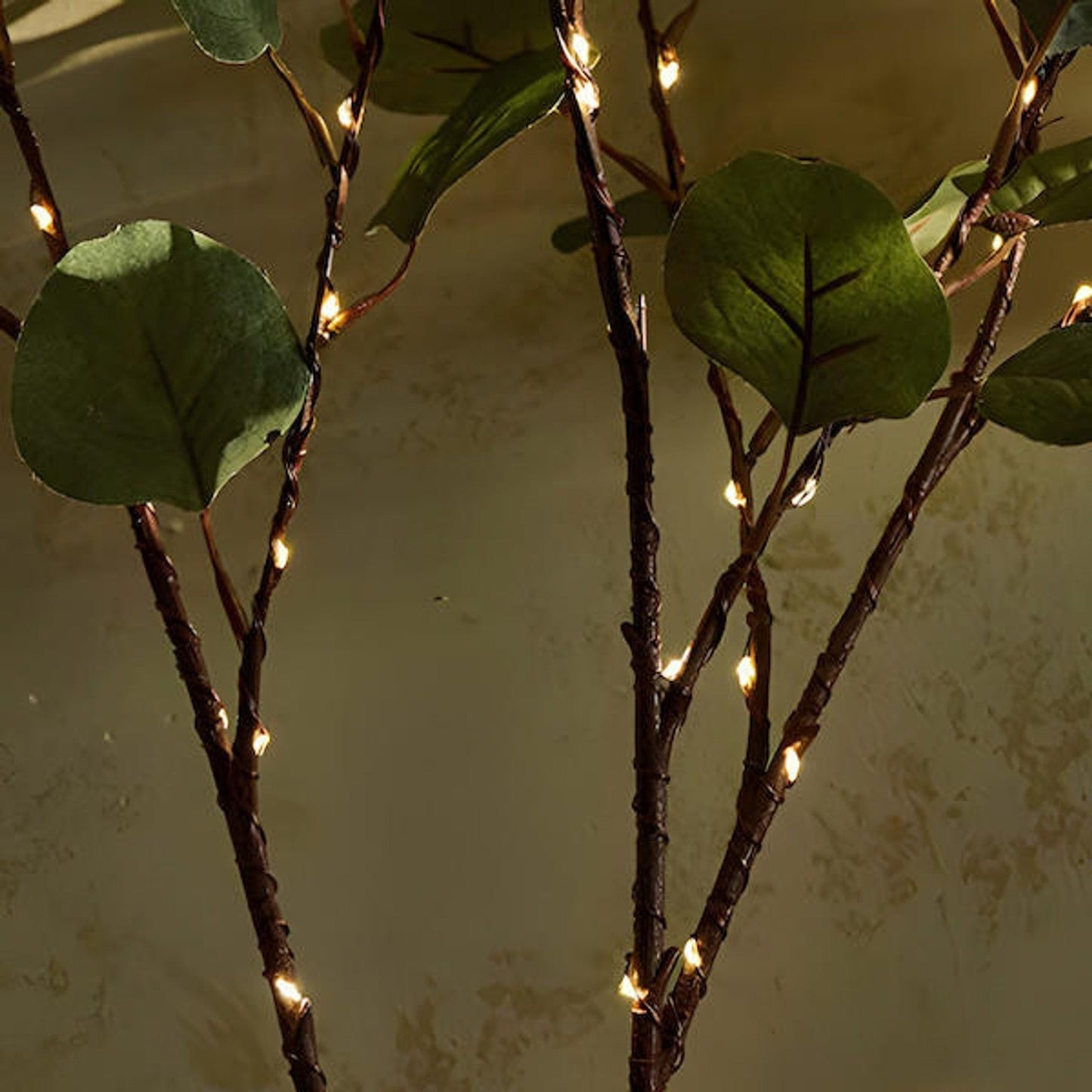 LumiVista LED Lysegren med Olivengrene 70 cm Varm Hvid Dekorationsbelysning