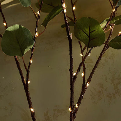 LumiVista LED Lysegren med Olivengrene 70 cm Varm Hvid Dekorationsbelysning