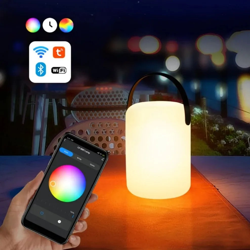 LuminaFusion Trådløs Bordlampe med Fjernbetjening og Vandtæt Design