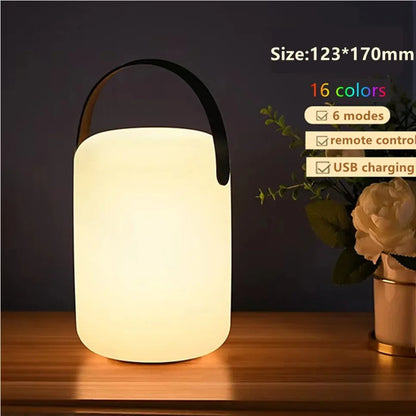 LuminaFusion Trådløs Bordlampe med Fjernbetjening og Vandtæt Design