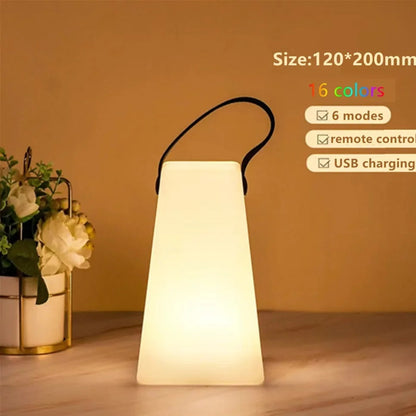 LuminaFusion Trådløs Bordlampe med Fjernbetjening og Vandtæt Design