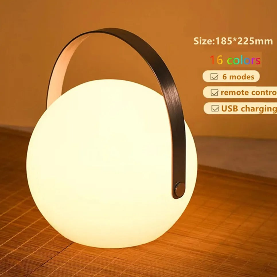 LuminaFusion Trådløs Bordlampe med Fjernbetjening og Vandtæt Design