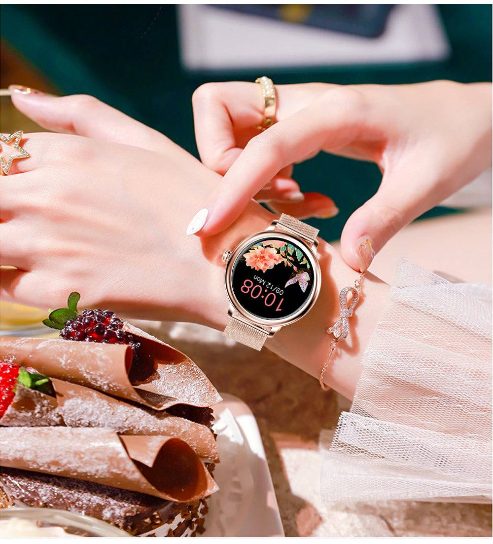 Luna Smartwatch til Kvinder med Stilfuldt Fitness- og Sundhedstracking