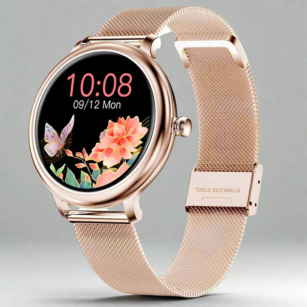 Luna Smartwatch til Kvinder med Stilfuldt Fitness- og Sundhedstracking