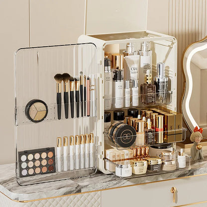 Luxo Makeup Opbevaringsboks med Støvbeskyttelse og Magnetisk Låge