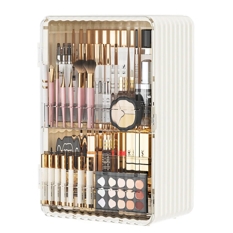 Luxo Makeup Opbevaringsboks med Støvbeskyttelse og Magnetisk Låge