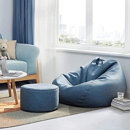 Luksuriøst Linnedlook Betræk til Sækkestol – Ergonomisk og Blødt Loungesæde