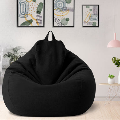 Luksuriøst Linnedlook Betræk til Sækkestol – Ergonomisk og Blødt Loungesæde