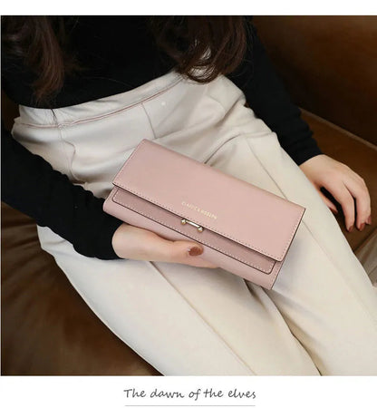 Luksus Lang Damepung Clutch med Kortholdere og Mobilrum til Elegant Hverdagsbrug