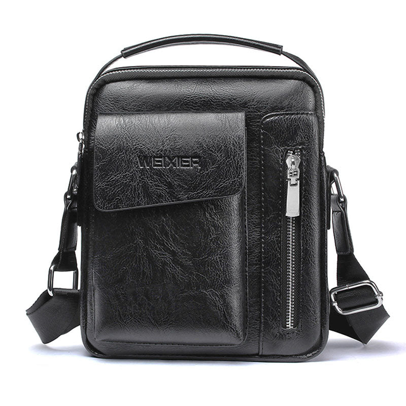 Luksus Skuldertaske i PU-Læder til Mænd Crossbody Messenger Taske