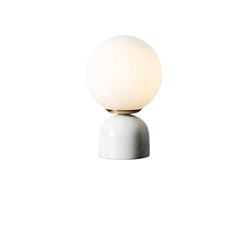 Marnor Marmor Bordlampe med Glasskærm og Minimalistisk Design
