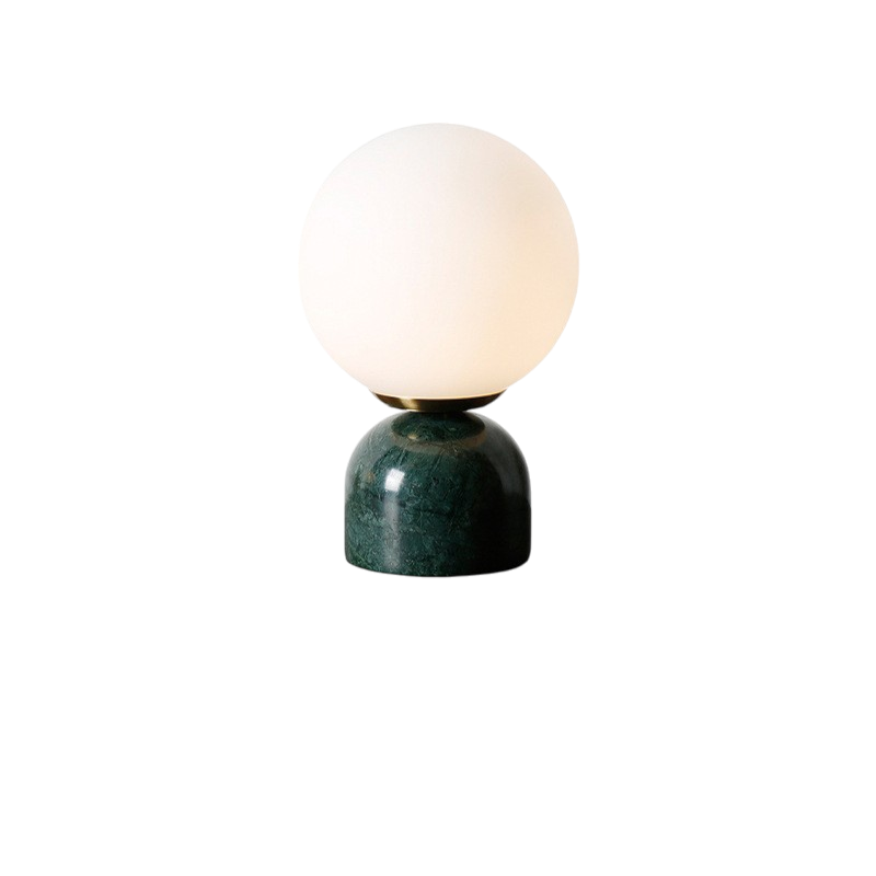 Marnor Marmor Bordlampe med Glasskærm og Minimalistisk Design