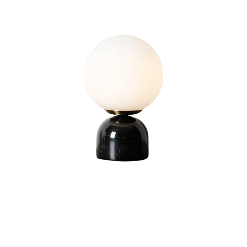 Marnor Marmor Bordlampe med Glasskærm og Minimalistisk Design
