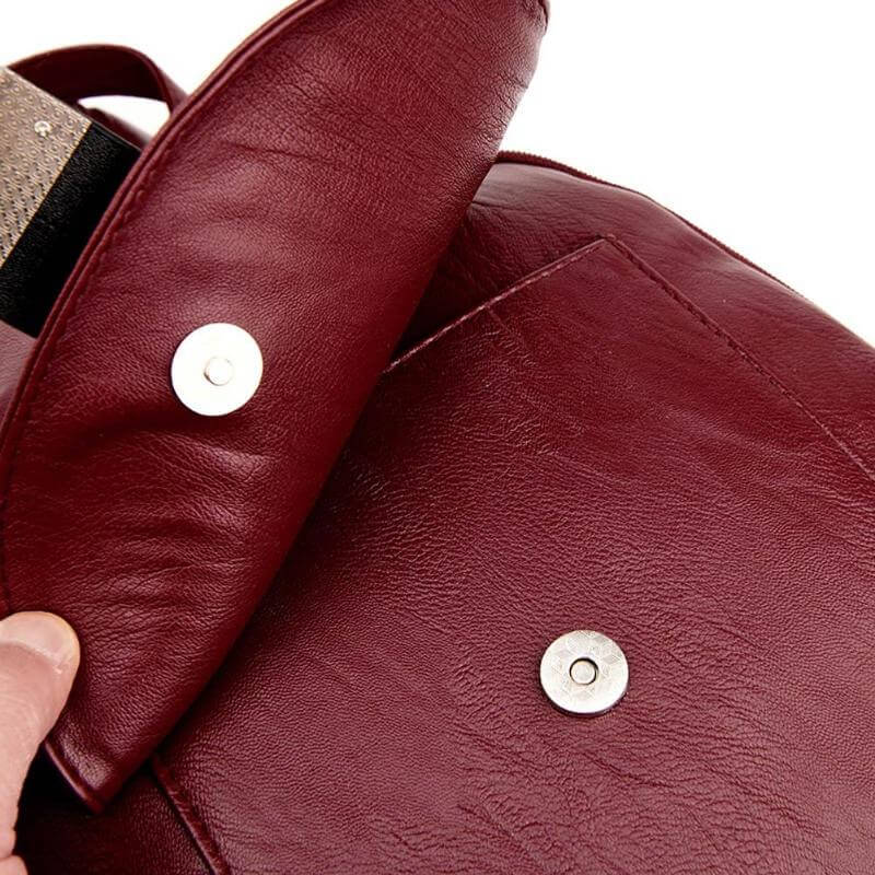 Marzen rygsæk i ægte fårelæder med tyverisikret design og skjult lynlås