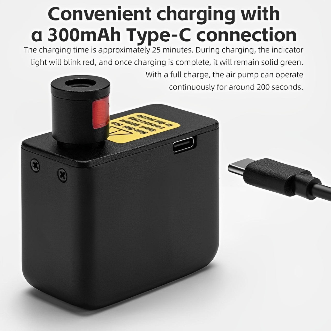 Mini Elektrisk Cykelpumpe Genopladelig og Transportabel Luftpumpe
