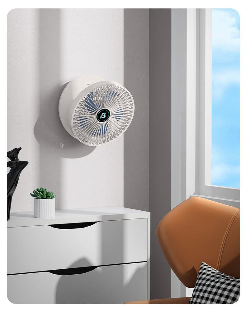 Mini sammenklappelig ventilator med genopladeligt batteri, justerbar og støjsvag