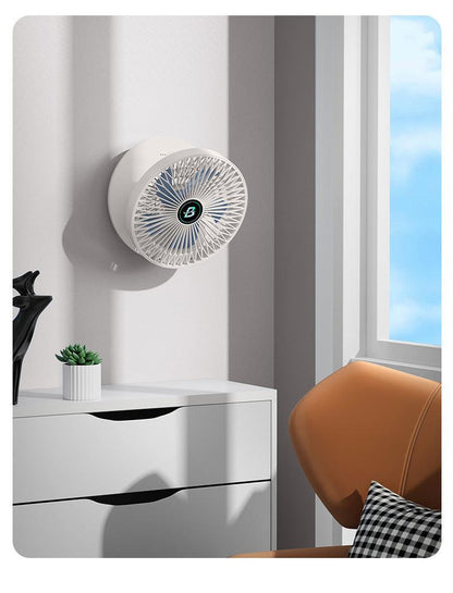 Mini sammenklappelig ventilator med genopladeligt batteri, justerbar og støjsvag