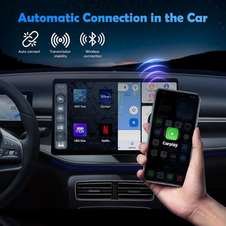 Mini trådløs CarPlay-adapter til kabelfri forbindelse