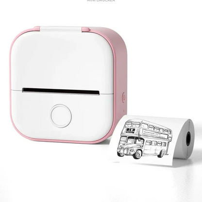 Mini trådløs lommeprinter med Bluetooth til fotos, etiketter og noter