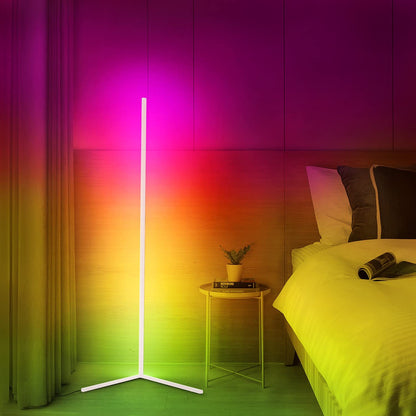 Moderne Hjørnegulvlampe med LED og Pladsbesparende Stemningsbelysning