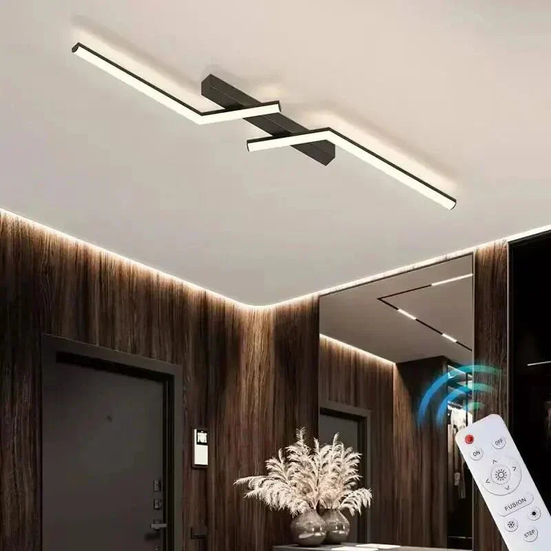 Moderne LED Linje Loftlampe Planmonteret Minimalistisk Loftlampe