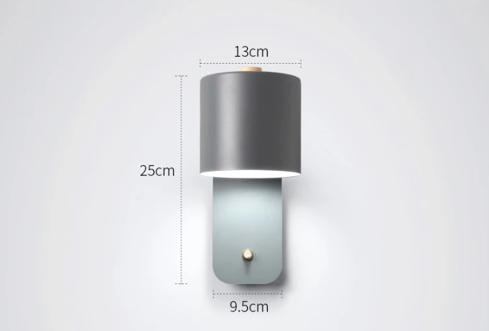 Moderne LED-væglampe med kontakt til indendørs brug
