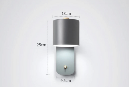Moderne LED-væglampe med kontakt til indendørs brug