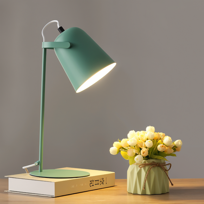 Moderne Drejelig Bordlampe med Justerbart Læselys