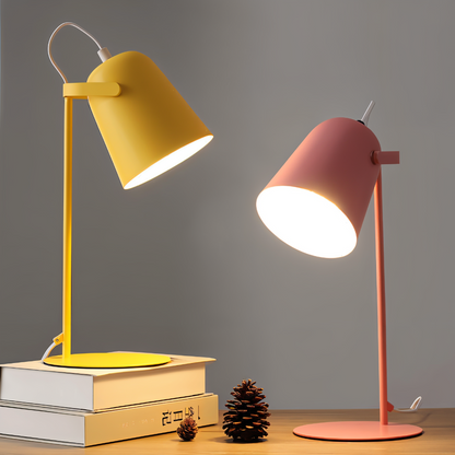 Moderne Drejelig Bordlampe med Justerbart Læselys