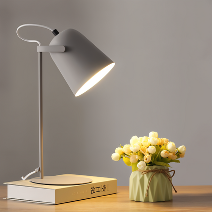 Moderne Drejelig Bordlampe med Justerbart Læselys
