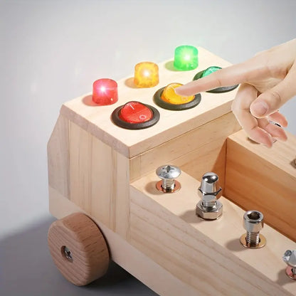 Montessori Aktivitetsbræt i Træ Læringslegetøj til Børn