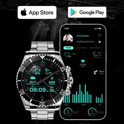Nexos Pro Taktisk Smartwatch med GPS og Sundhedsmåling