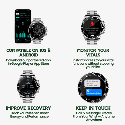 Nexos Pro Taktisk Smartwatch med GPS og Sundhedsmåling