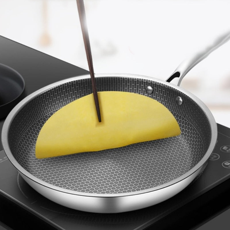 Nonstick Stegepande i Rustfrit Stål Ridsefast Holdbar 30 cm