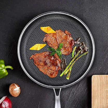 Nonstick Stegepande i Rustfrit Stål Ridsefast Holdbar 30 cm