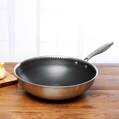 Nonstick Stegepande i Rustfrit Stål Ridsefast Holdbar 30 cm