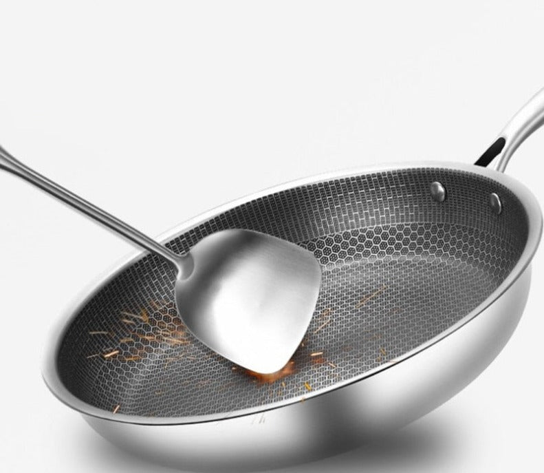 Nonstick Stegepande i Rustfrit Stål Ridsefast Holdbar 30 cm