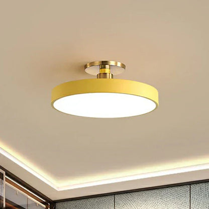 Nordic Glow LED Ceiling Light with Minimalist Round Design and Soft Ambient Lighting