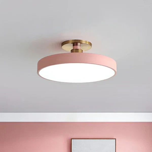 Nordic Glow LED Ceiling Light with Minimalist Round Design and Soft Ambient Lighting