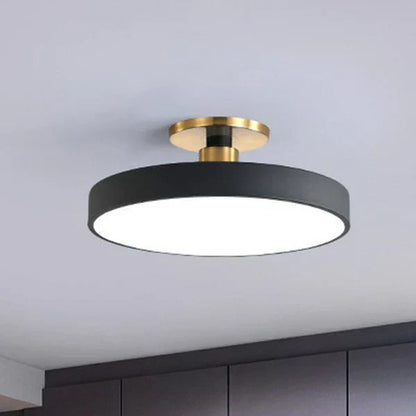 Nordic Glow LED Ceiling Light with Minimalist Round Design and Soft Ambient Lighting