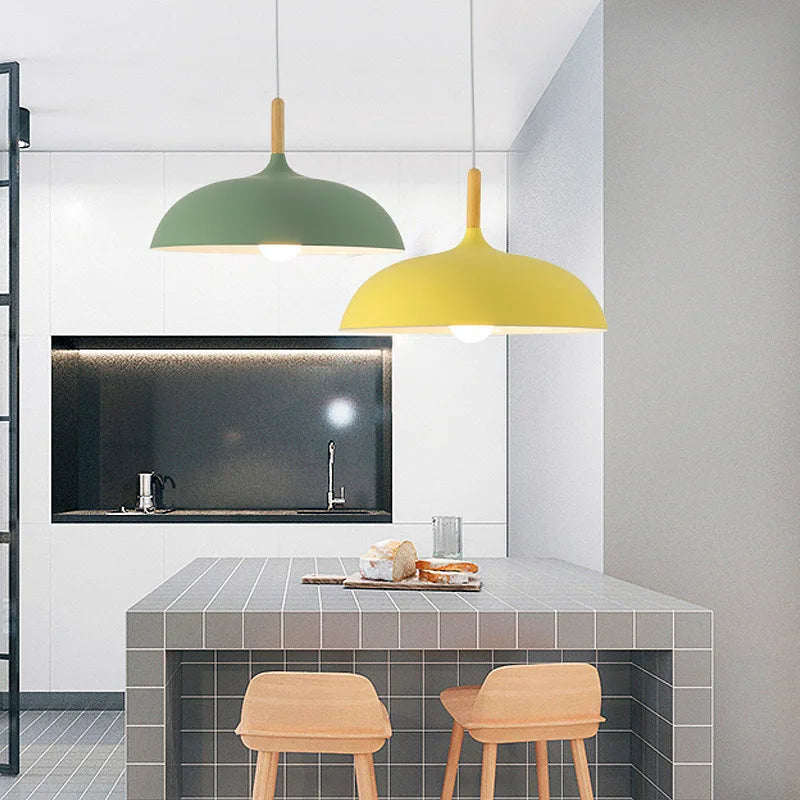NordicOak Scandinavian Oak Ceiling Light Modern LED Pendant Lamp