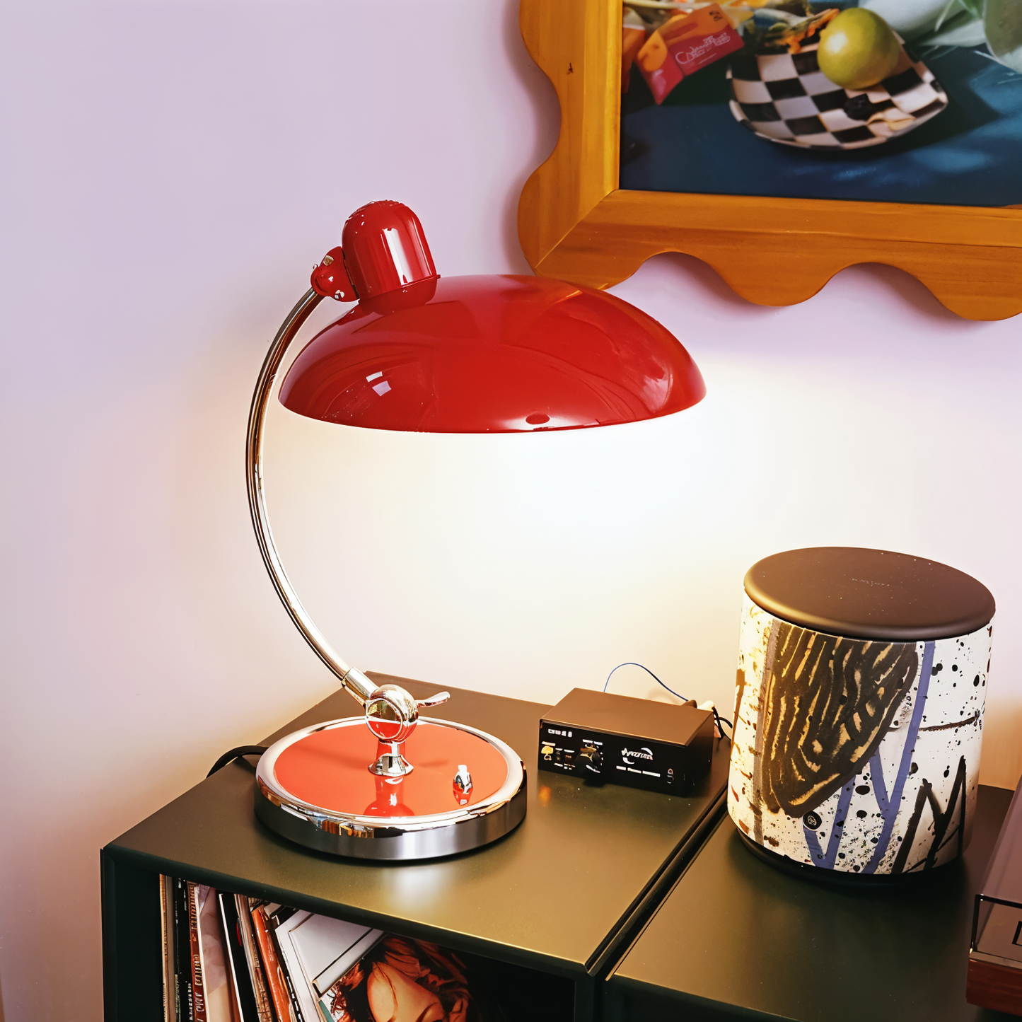 NostaChic Vintage Bordlampe i Jern med Justerbar Arm til Skrivebord og Læsning