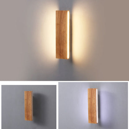 OakBeam LED-væglampe i massivt træ med minimalistisk design