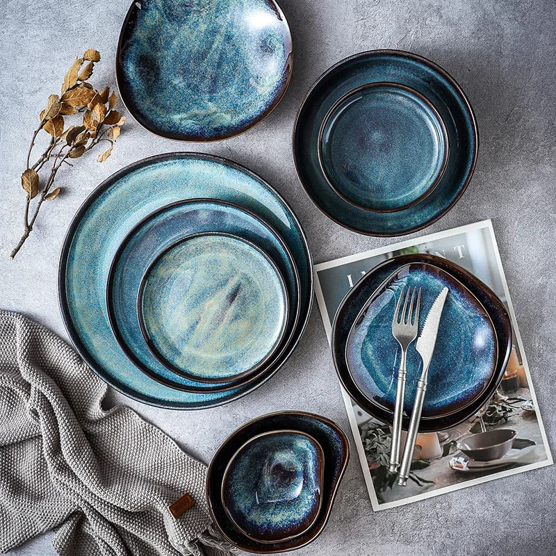 Ocean Breeze Porcelænsstel – 11 Dele med Kystinspireret Design