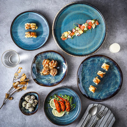 Ocean Breeze Porcelænsstel – 11 Dele med Kystinspireret Design