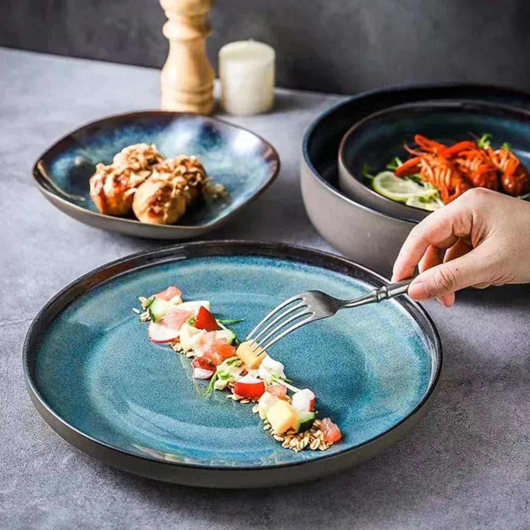 Ocean Breeze Porcelænsstel – 11 Dele med Kystinspireret Design