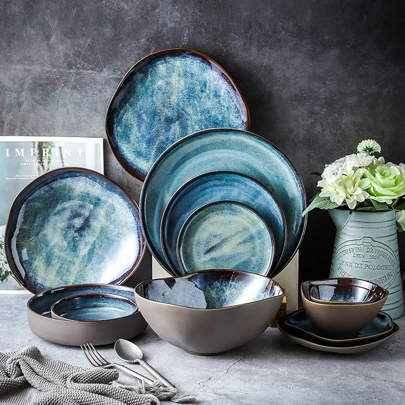 Ocean Breeze Porcelænsstel – 11 Dele med Kystinspireret Design