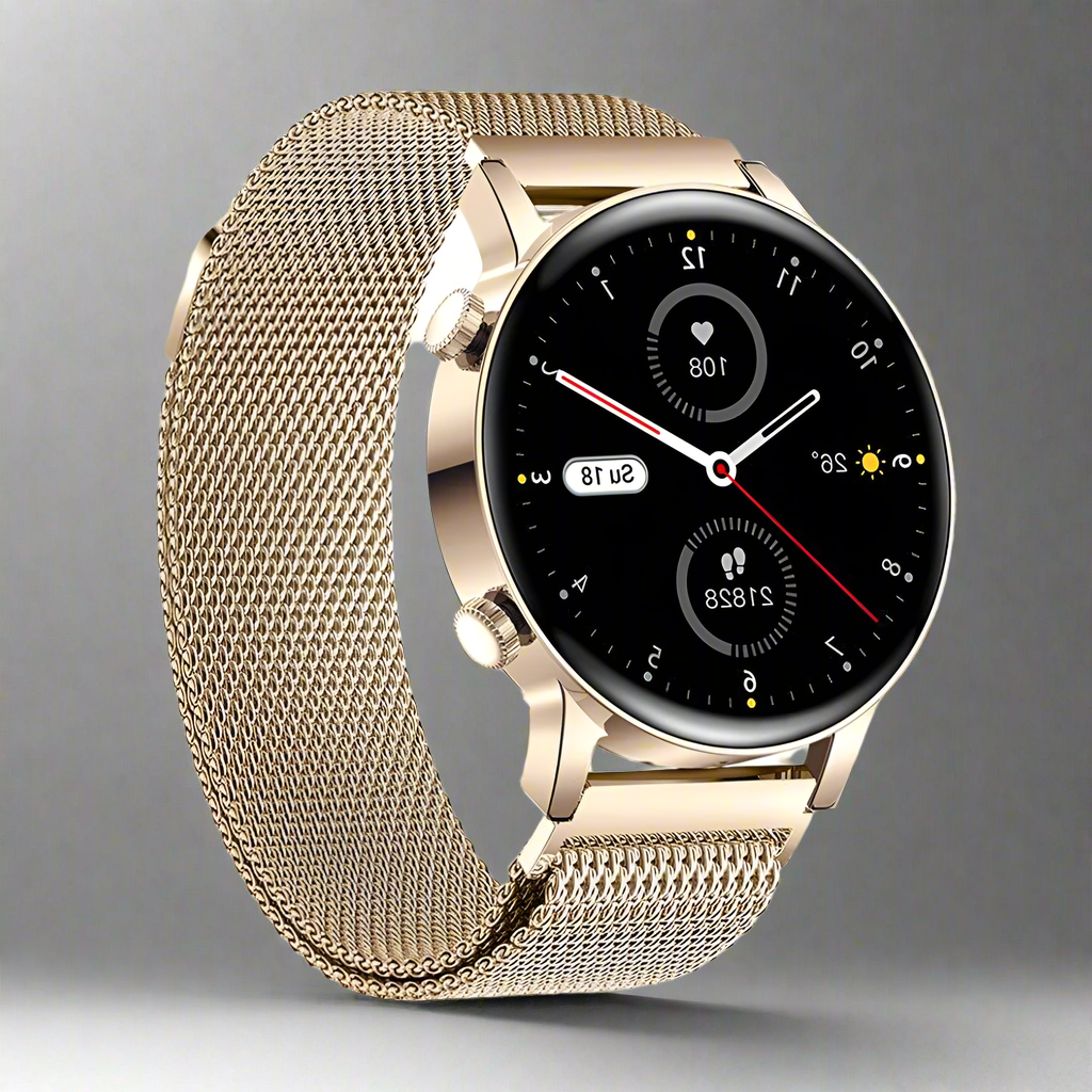 Orlina Smartwatch til Kvinder med Fitnesssporing, Søvnovervågning og Smarte Notifikationer