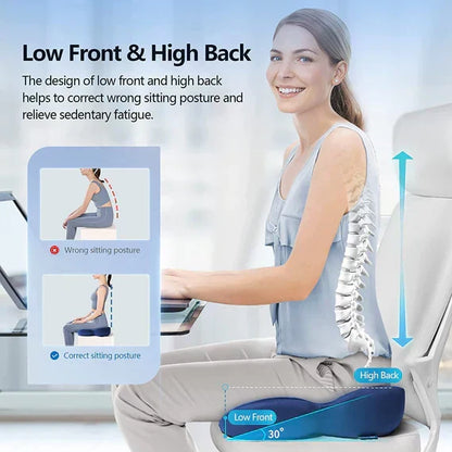 OrthoSeat Sædehynde i Memory Foam med U-formet Design og Støtte til Haleben og Lænd