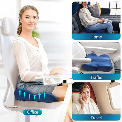 OrthoSeat Sædehynde i Memory Foam med U-formet Design og Støtte til Haleben og Lænd